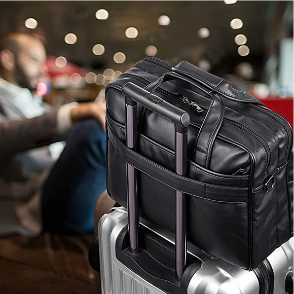 NEW! Stylish Leather Limpton Buisness Satchel - Picture 7 of 7